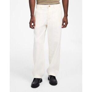 Madewell Mens Patch Pocket Jeans Summer Denim Workwear Carpenter Cream 38 NWT